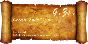 Groza Zsófia névjegykártya